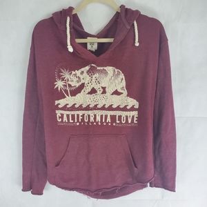 BillaBong Hoodie 60% Wool Red PullOver Large